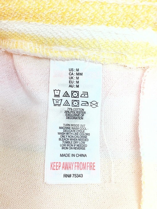 Haute Hippe French Terry Striped Long Sleeve Cropped Top Shorts Lounge Set M - Picture 14 of 15